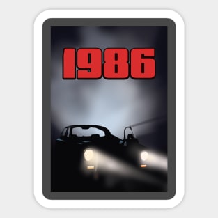 1986 sports car poster Sticker